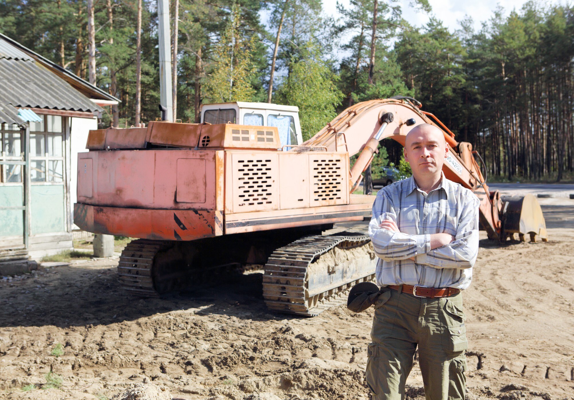 Portret kierowcy sprzętu budowlanego